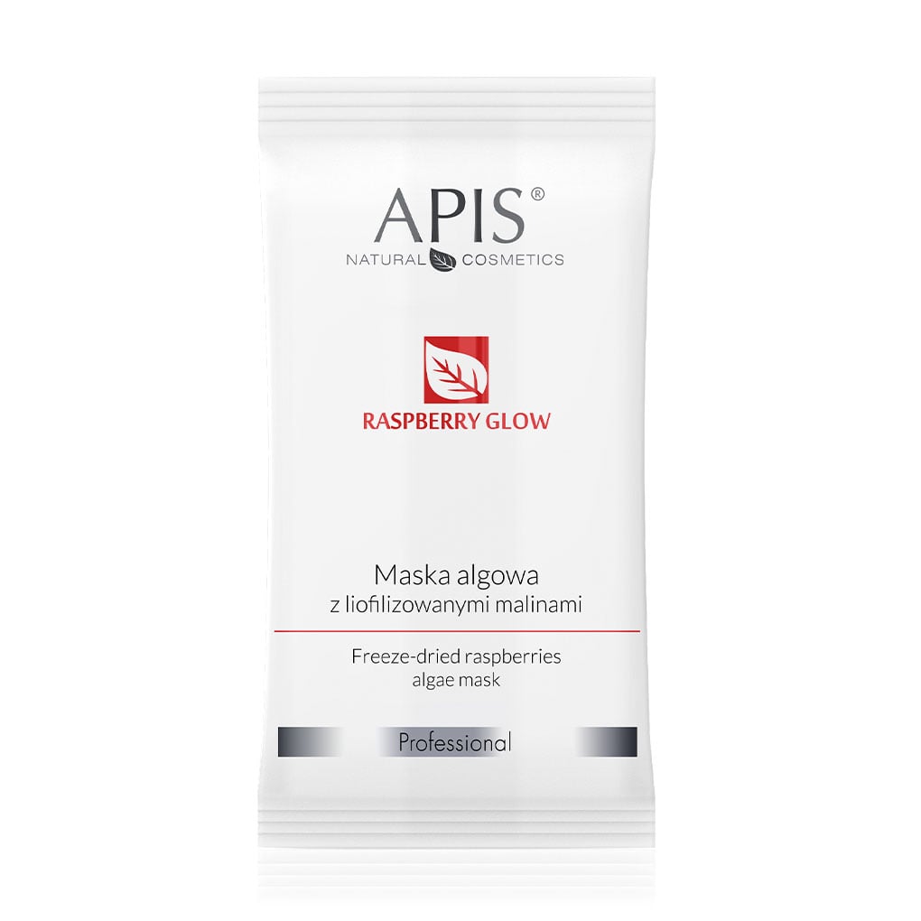 Маска для обличчя Apis Natural Cosmetics Professional Raspberry Glow Algae Mask з ліофілізованою малиною та керамідами, 20 г